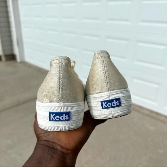 Keds Women’s The Platform Triple Metallic Gold Sneakers - Picture 10 of 16